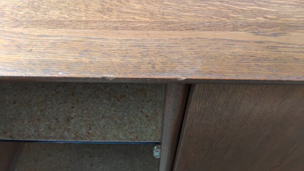 Buffet bas enfilade vintage pieds compas année 50 60