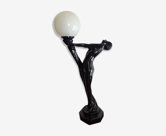 Lampe danseuse nue design 70's 80's- art déco globe boule