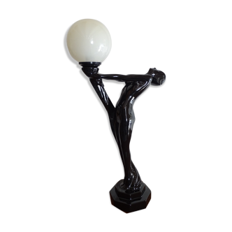 Lampe danseuse nue design 70's 80's- art déco globe boule