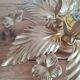 Golden brass flower wall lamp