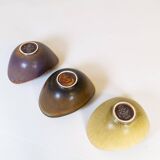 Set of 3 modern mid-century ceramic bowls by Gunnar Nylund Rörstrand, Sweden.