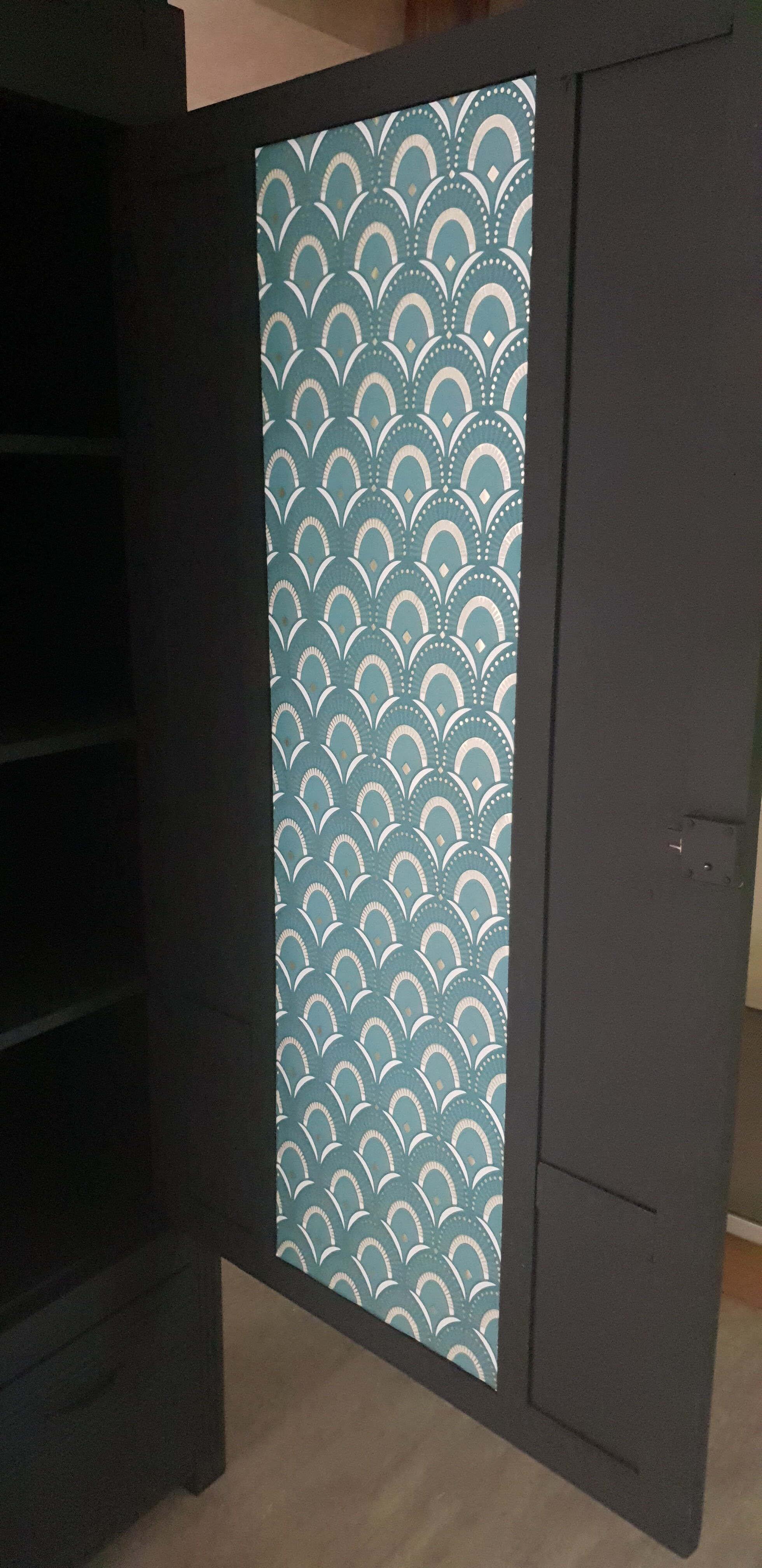 Black art deco Parisian wardrobe