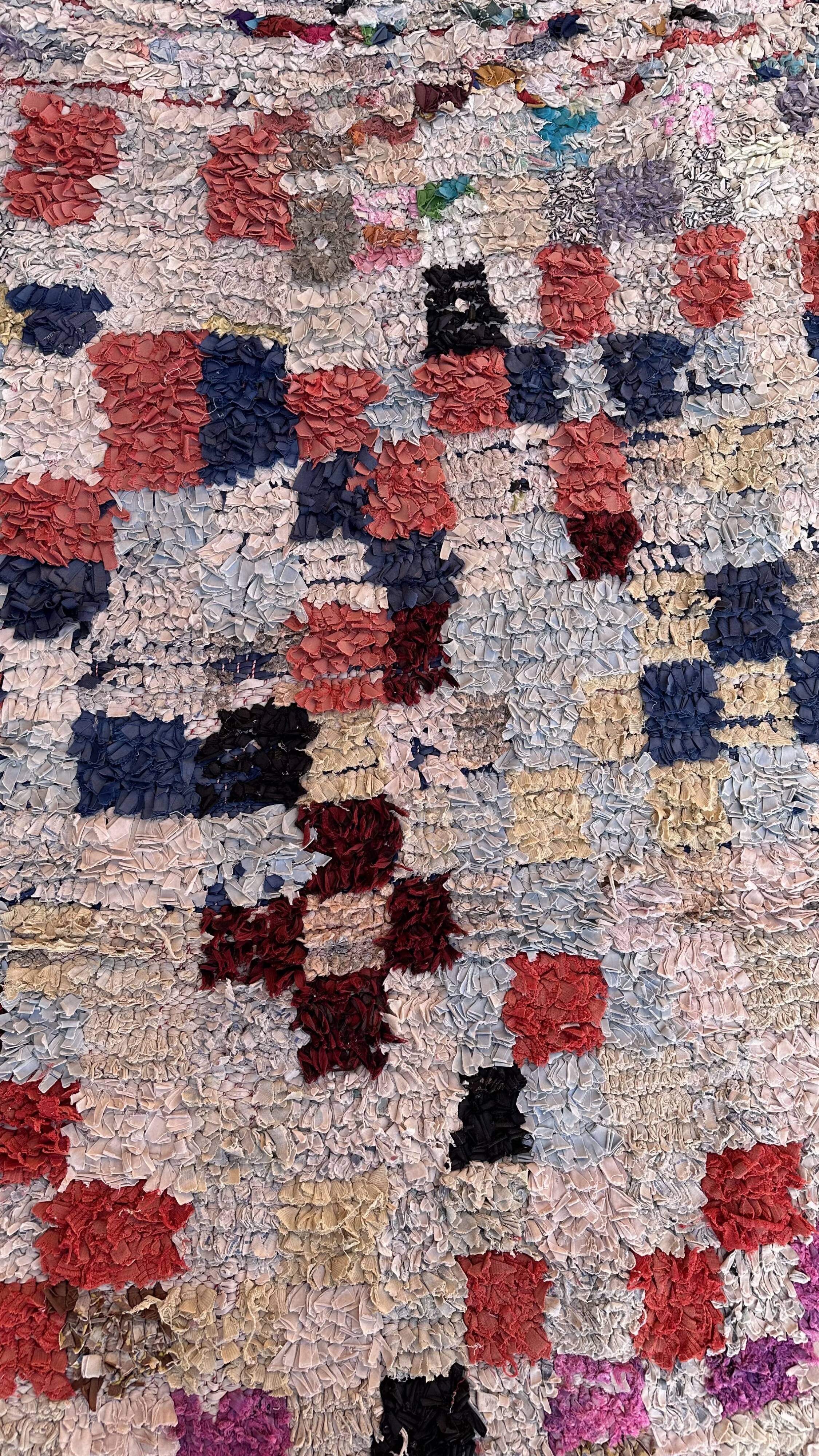 Colorful Boucherouite Moroccan rug - 126 x 195 cm