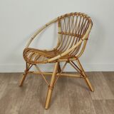 Rattan armchair 60s