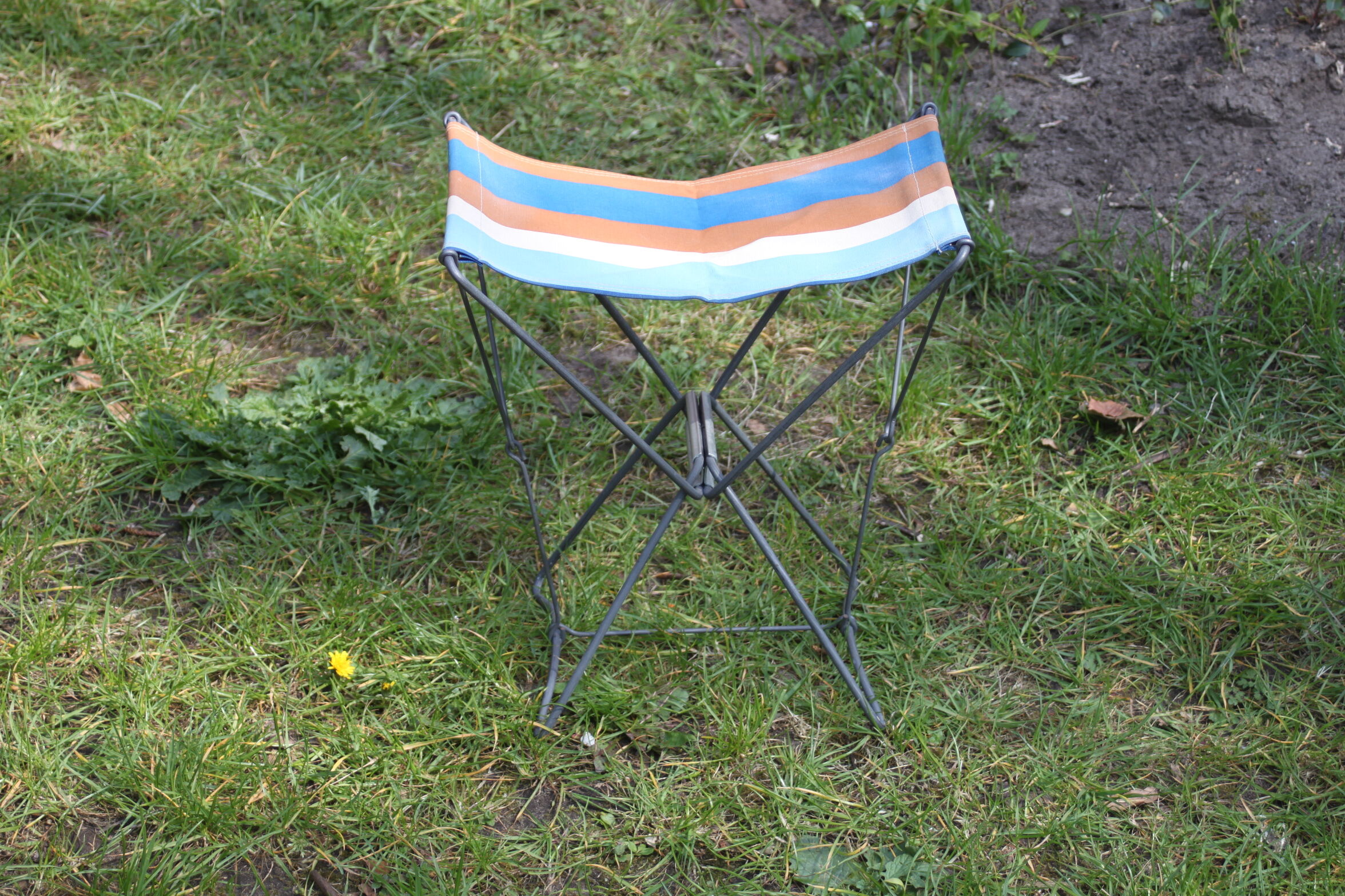 Nomad folding camping stools, France 1950s, set of three.