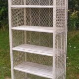 70s rattan shelf