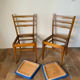 Paire de chaises en hêtre, 1960