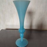 Blue opaline soliflore vase