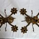 Pair of cherub candle holders in gilded bronze, early 20th century.