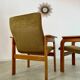 Set of 2 bridge armchairs from the 70s design Bruno Rey vintage solid beech