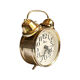 Small wind-up brass alarm clock, Micro, Germany, 1970s