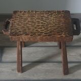 Ensemble de deux tabourets en bois