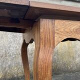 Small extendable table, regency style, solid wood, marquetry, vintage