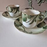 2 longwy art nouveau cups