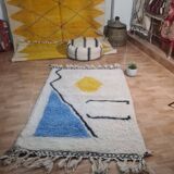 Handmade wool Berber rug 150 X 100 CM