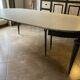 Louis XVI style extendable table in grey painted wood