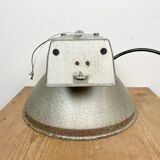 Industrial Factory Pendant Lamp with Frosted Glass Cover, 1970s