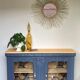 Meuble vitrine Art Déco bleu grisé
