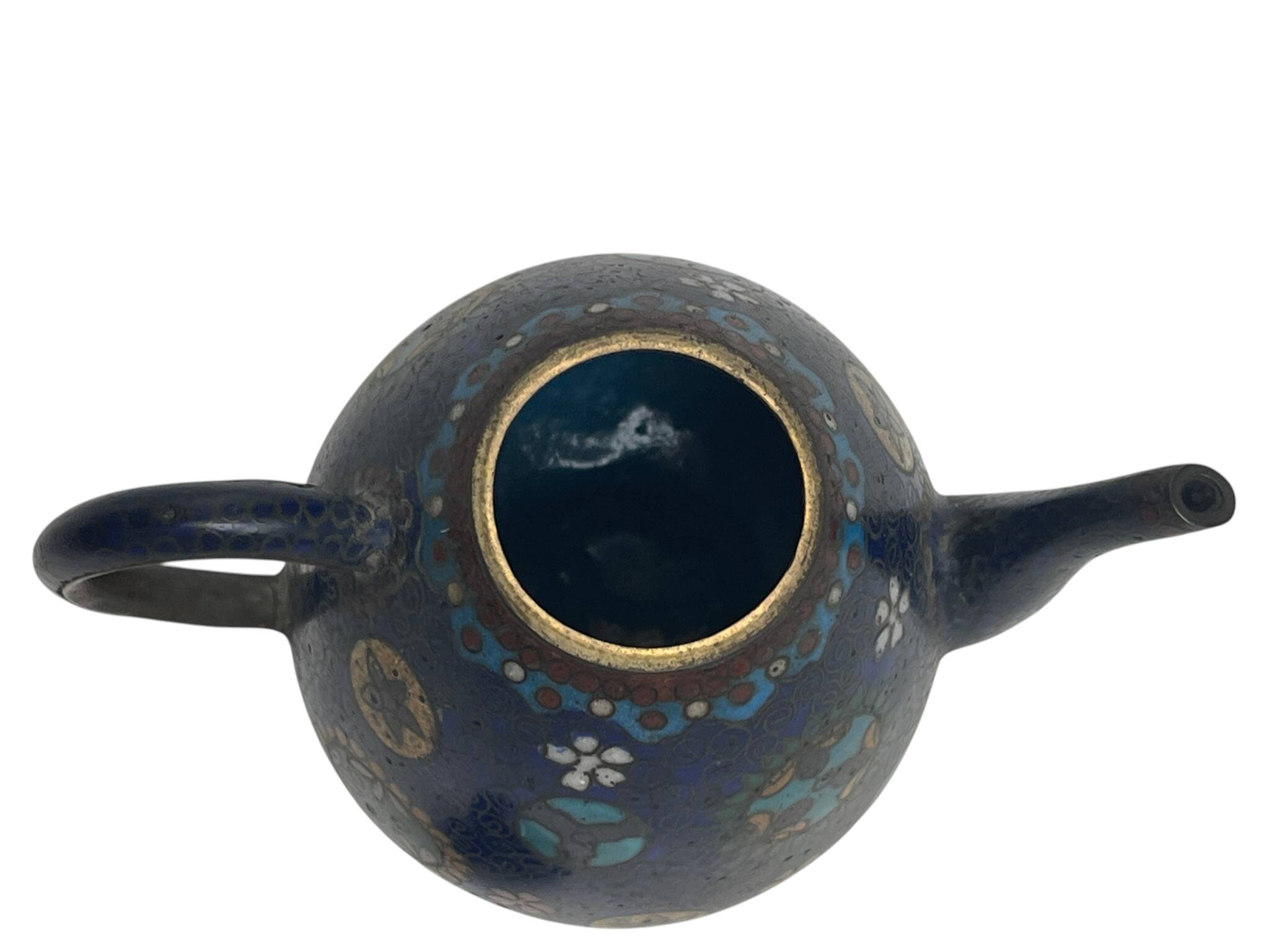 Chine petite verseuse bronze cloisonné début XXème