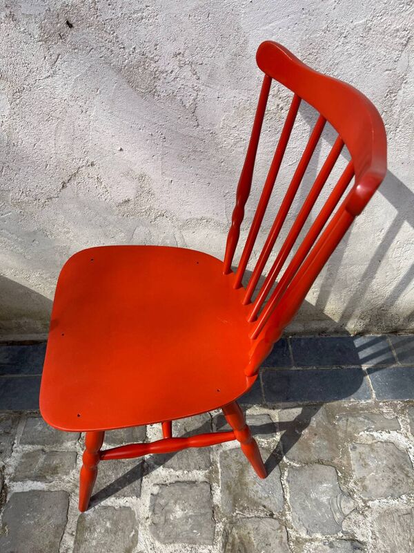 Chaise baumann rouge brique