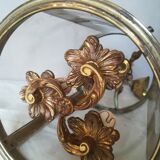 Vestibule lantern with 3 brass and bronze lights