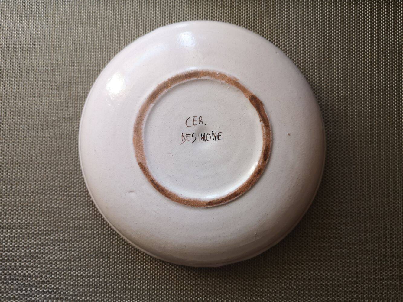 Glazed terracotta bowl/centerpiece - Giovanni Desimone - Italy - 1960s