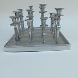 Chandelier en métal pour 16 bougies années 1980