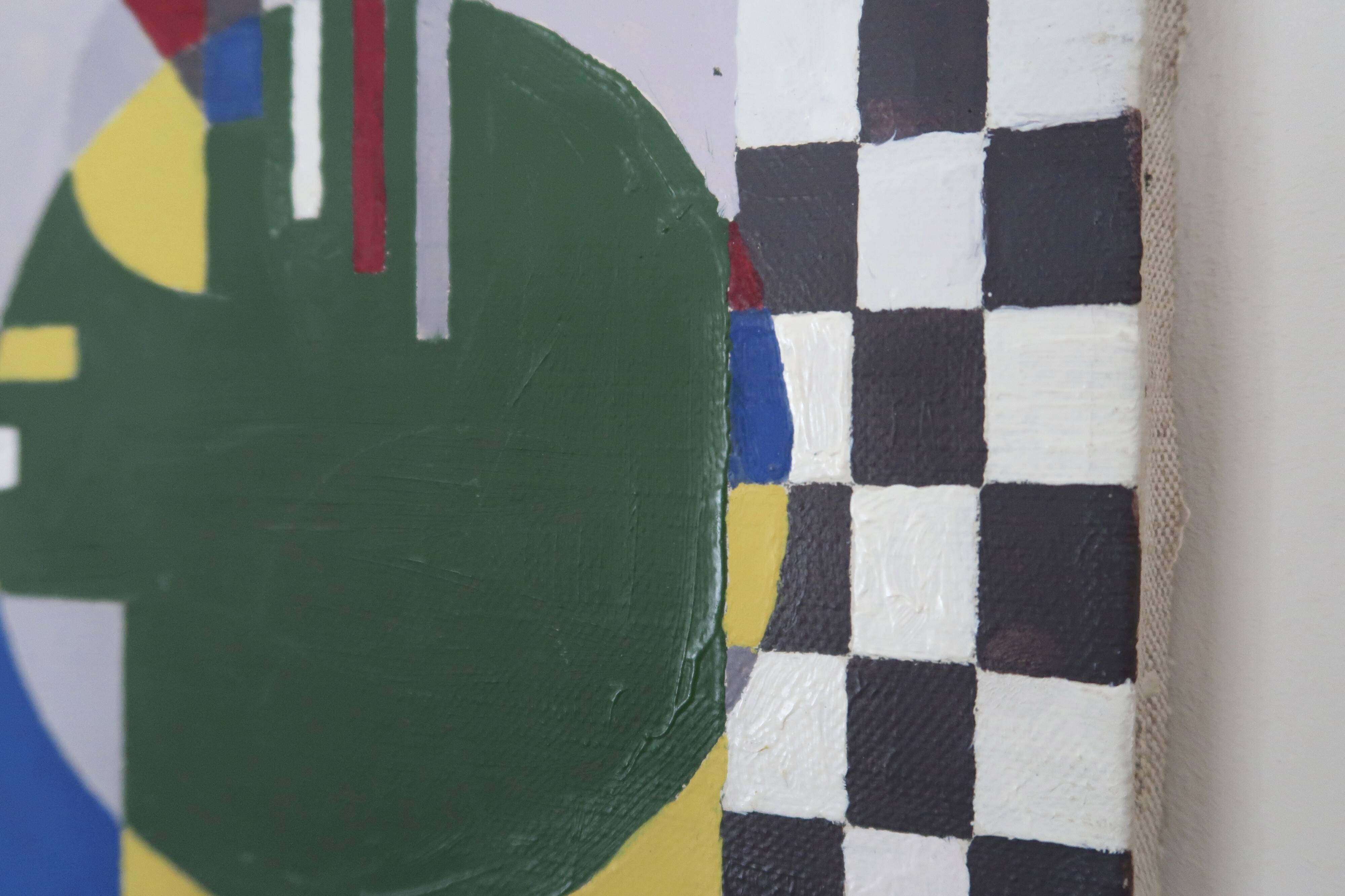 Painting, constructivist abstract painting, czech republic