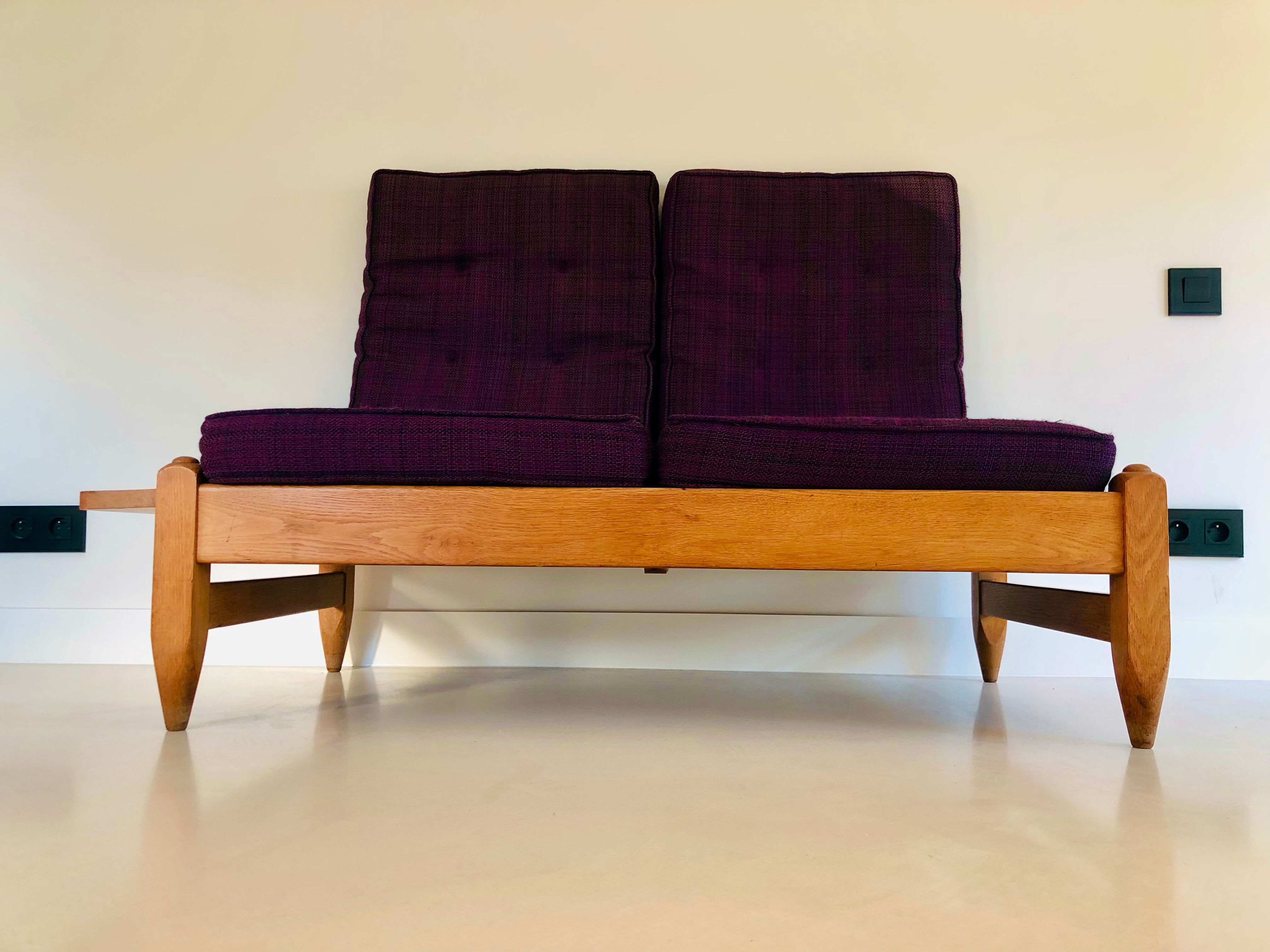 Oak bench by Guillerme and Chambron for “Votre maison”, France 1960s