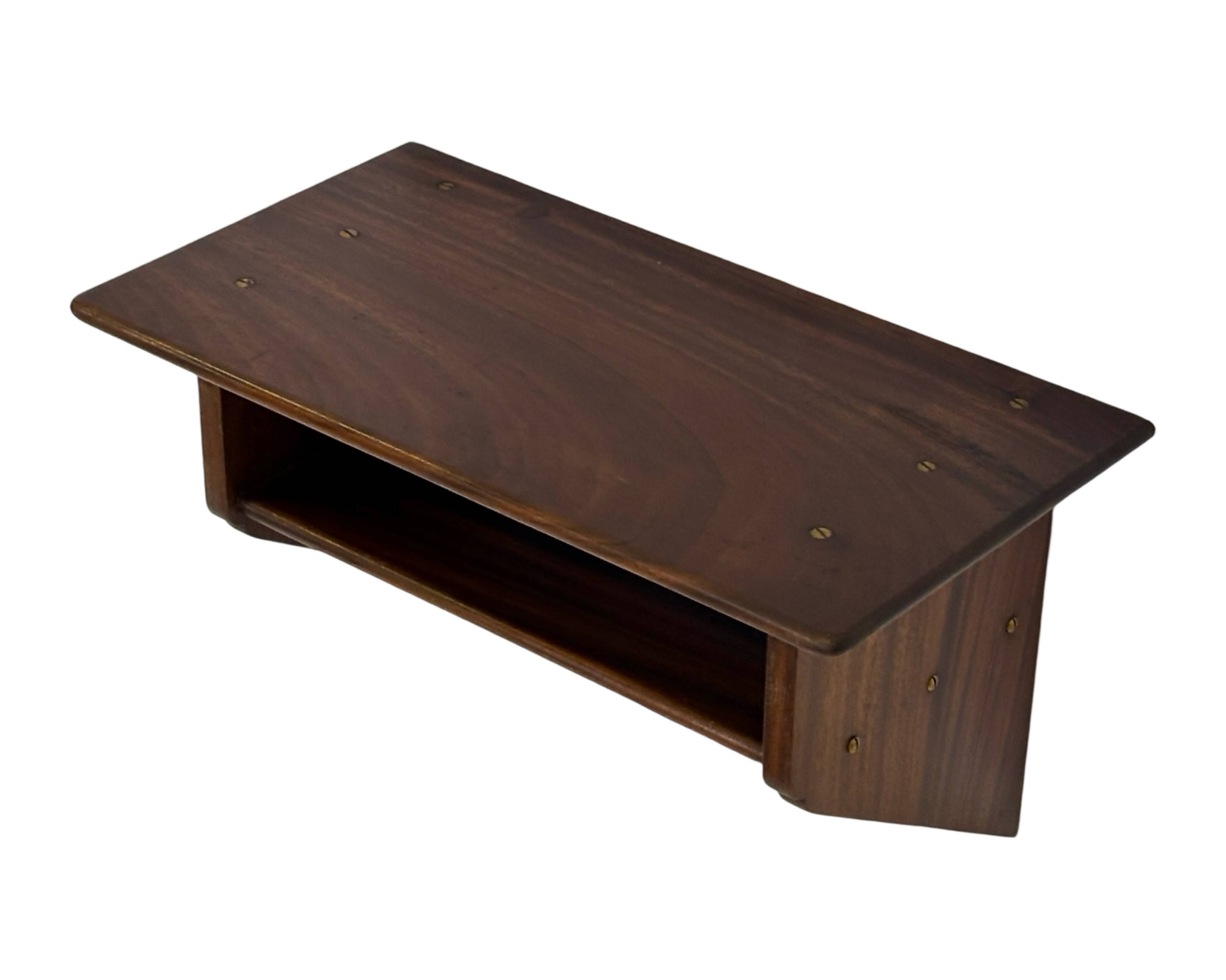 Vintage Danish rosewood wall shelf open floating shelf 60s design