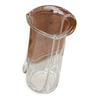 Vase en verre soufflé transparent