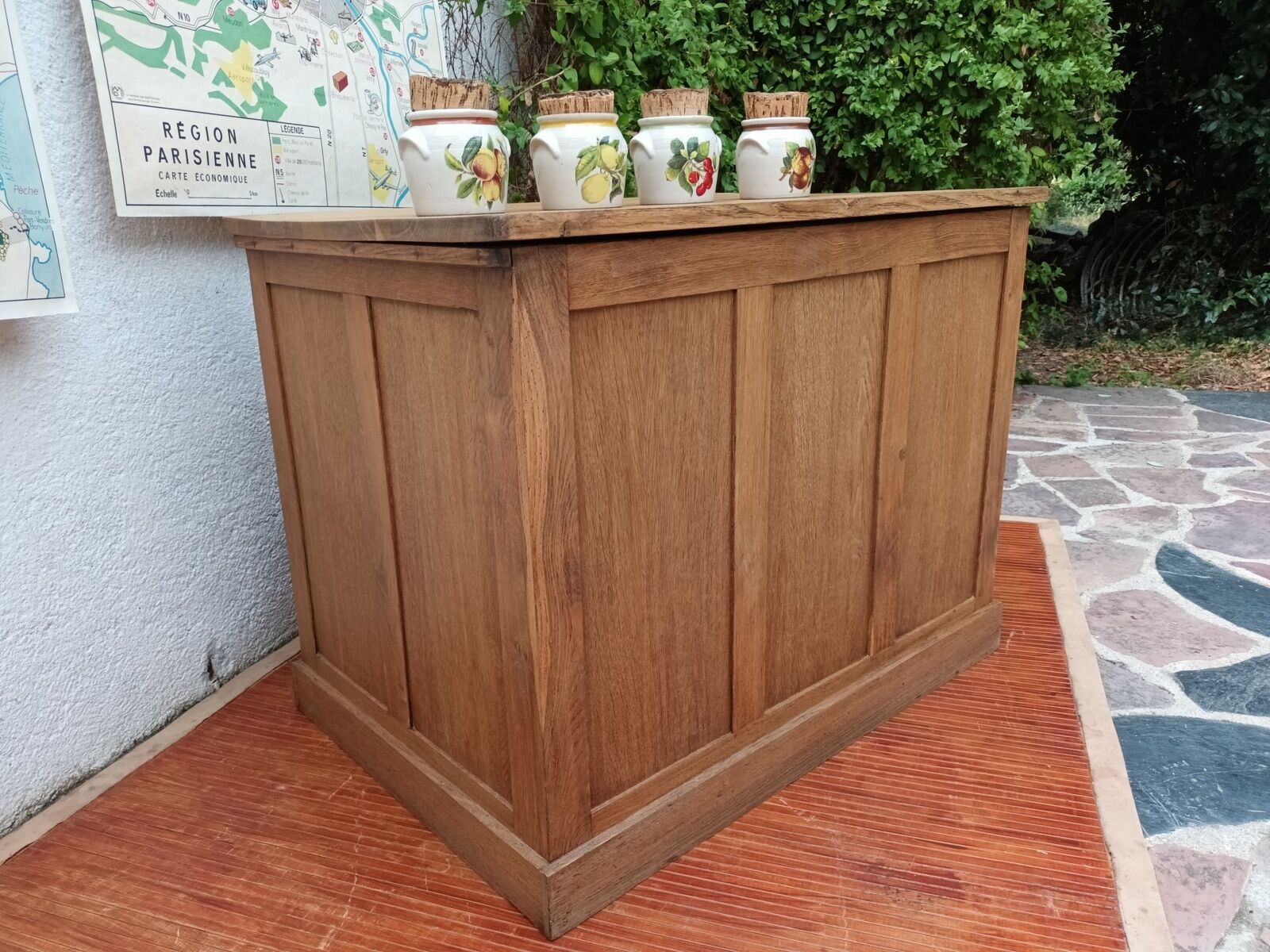 Solid oak desk counter