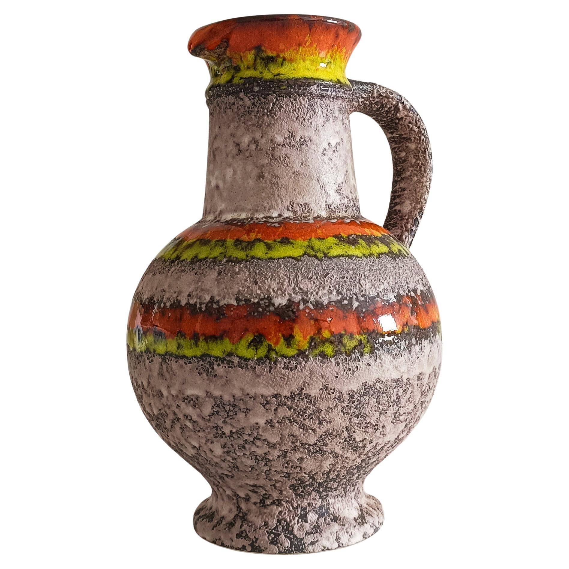 Mid Century West German Ceramic Pitcher by Heinz Hommerich for Übelacker, 1960s