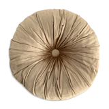 Coussin velours rond lamé or
