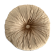 Gold lamé round velvet cushion