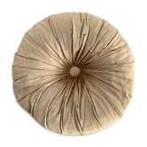 Gold lamé round velvet cushion