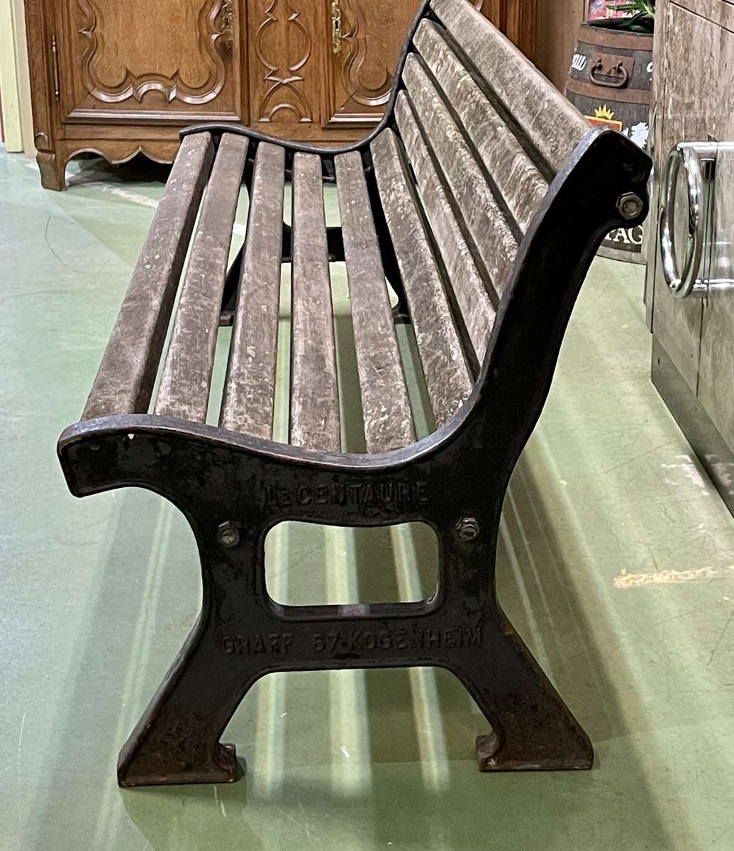 Public garden bench from the 50s