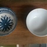 Duo of mismatched old bowls