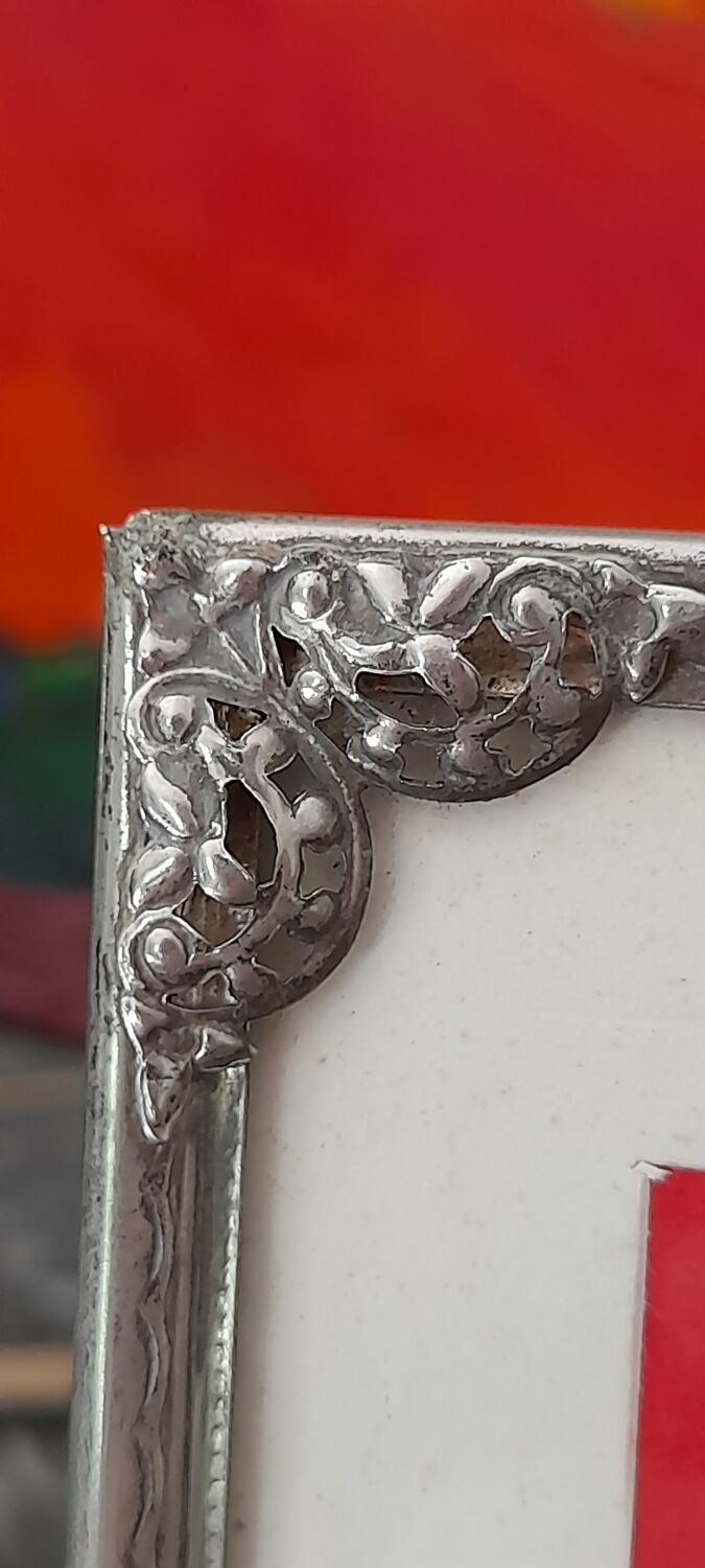 Lot of 2 small silver metal frames from the 1920s/1930s