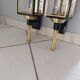 Pair of 1970s vintage lantern interior wall lamps