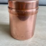 Set of 4 covered copper pots