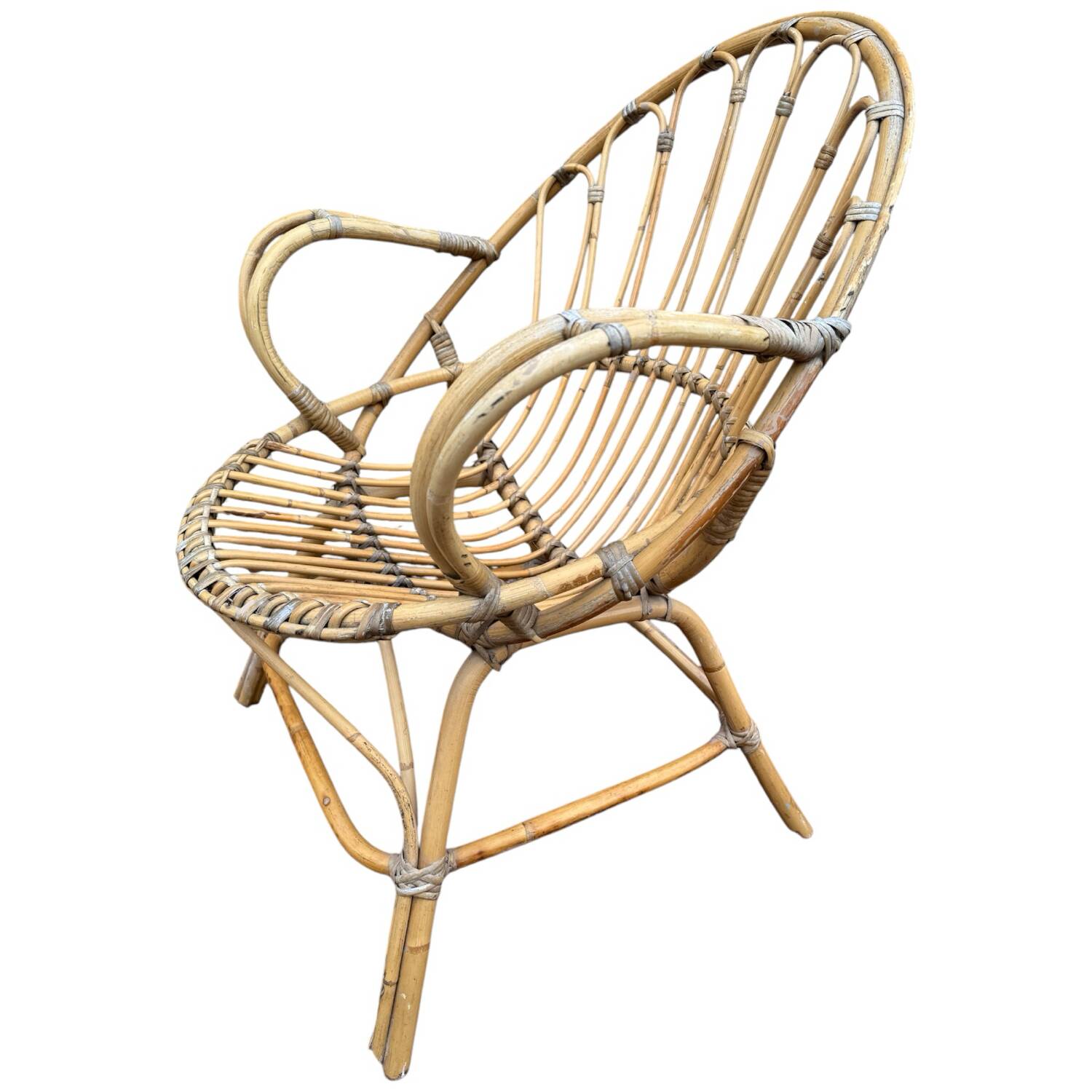 Pair of rattan armchairs from the 60s