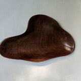 Empty wooden fruit bowl, handmade, slow decoration