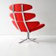 Red Corona Chair by Poul M. Volther
