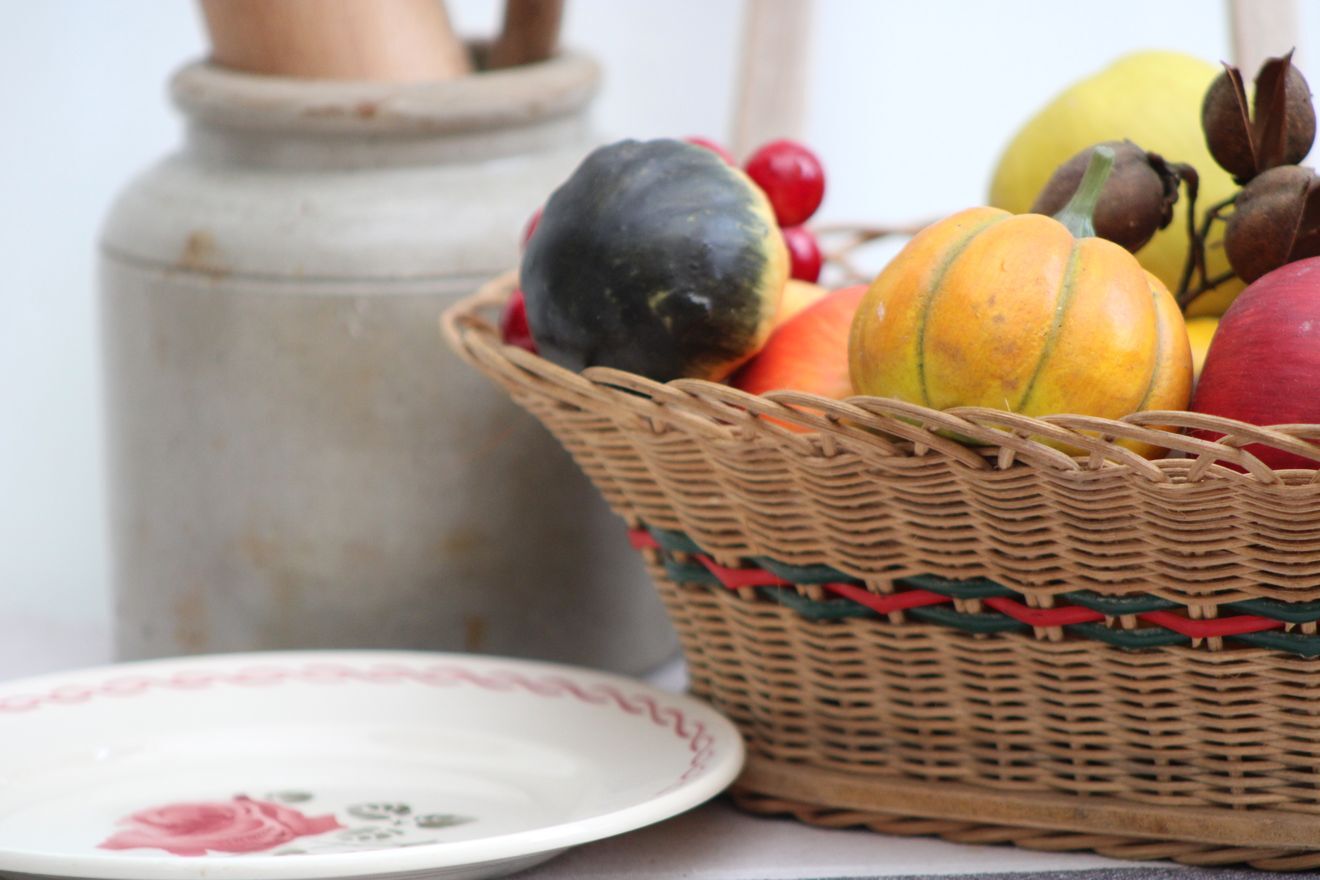 Vintage wicker basket