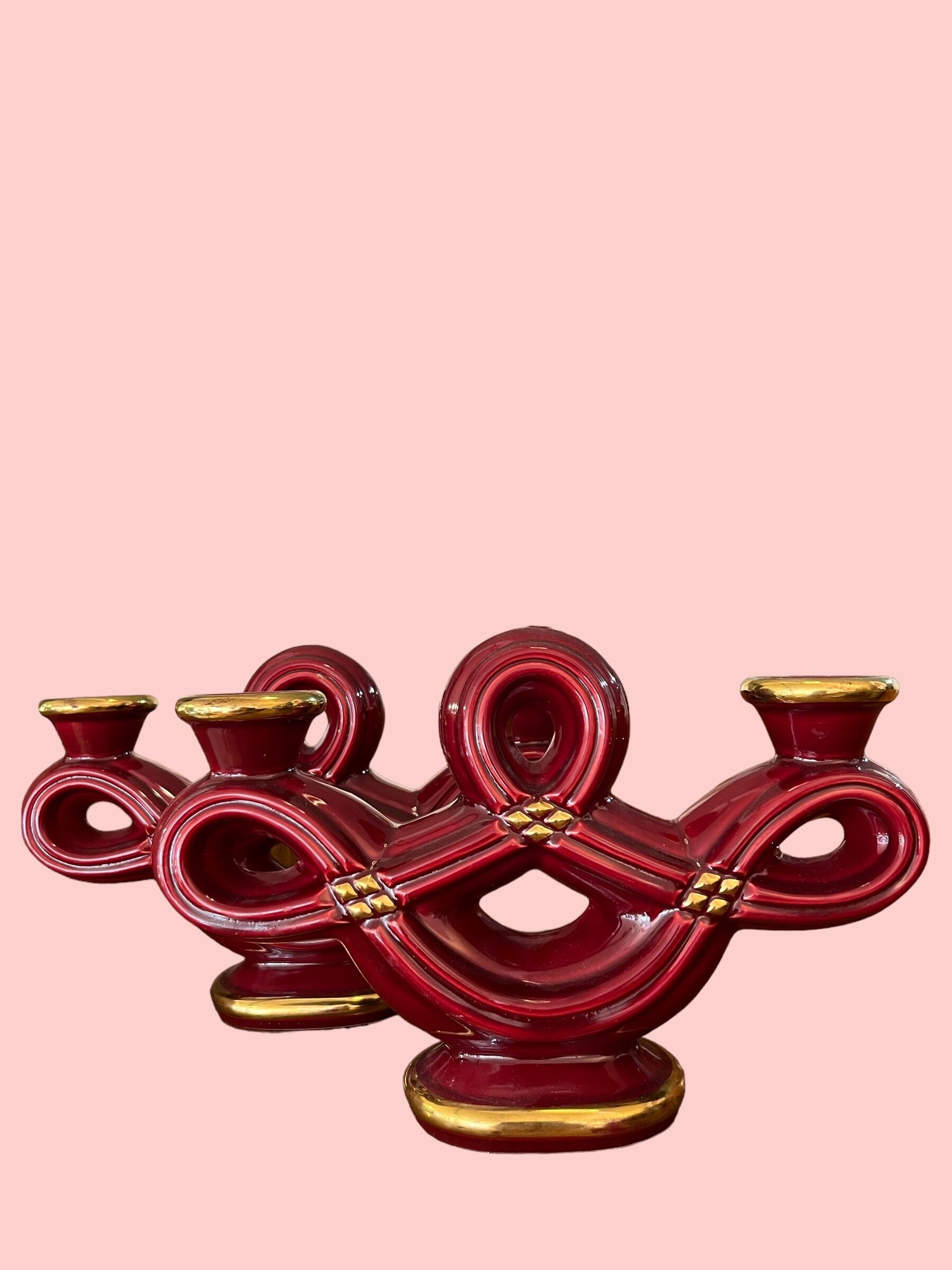 Paire de bougeoirs 1950