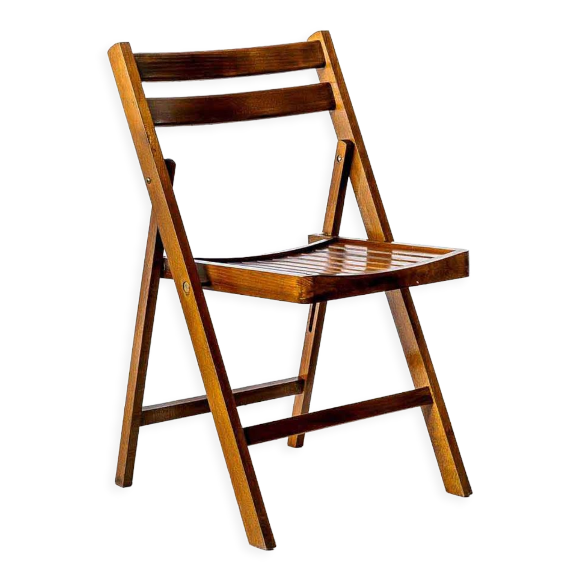 Chaise vintage pliante en bois