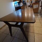 Solid oak extendable table Jenson for 6/8 people