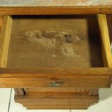 Art Deco oak and marble bedside table