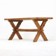 Rustic Oak Brutalist Vintage Dining Table
